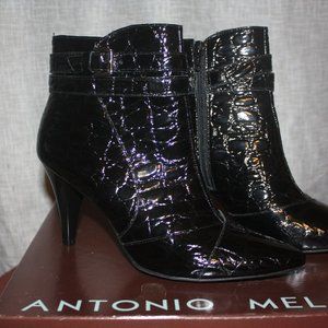NEW ANTONIO MELANI BLACK BOOTIES SIZE 7.5M